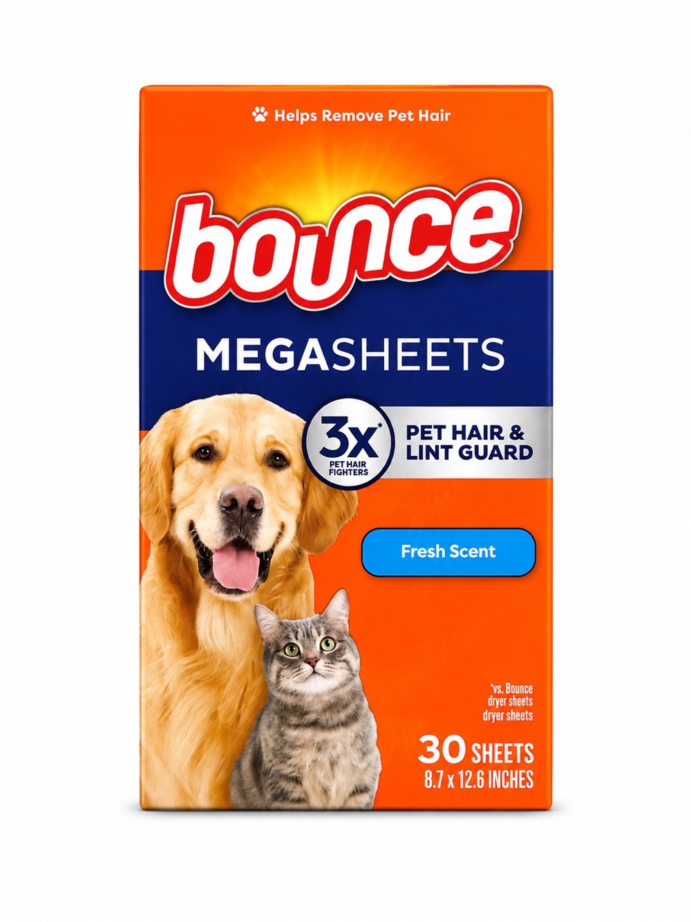 Bounce Megasheets Pet Hair & Lint Guard Fresh Scent
